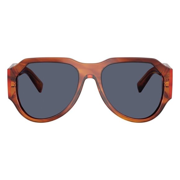 New Dolce & Gabbana Havana Polarised Aviator DG4504 32212V Sunglasses Women - Picture 2 of 6